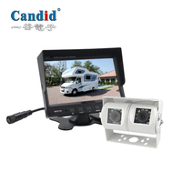 Sistema de Monitoreo de Vehículos Universal AHD de 4 Canales, Monitor LCD IPS de 7 Pulgadas, Cámara de Reversa para Automóvil, Soporte de Montaje en el Tablero de 12V para Automóviles