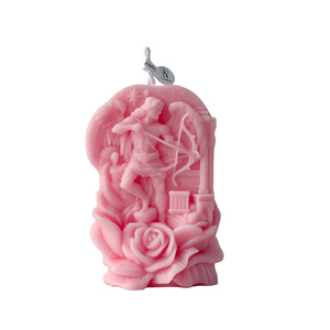 Vela Aromática Decorativa con Relieve Vintage, Diseño de Ángel y Rosas, Adorno Artístico para Mesa de Hogar, Regalo - Product Image 5