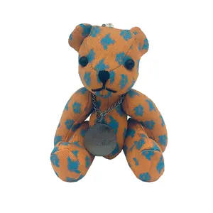 Fábrica personalizada oso suave lindo estilo llavero muñeca al por mayor Oso de dibujos animados suave peluche llavero juguete colgante