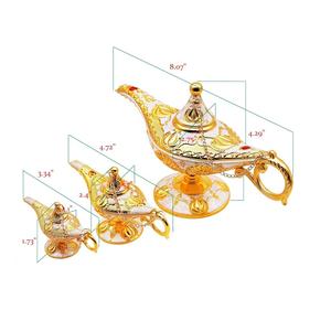 Lampe magique de génie d'Aladdin vintage, brûleurs d'encens, métal sculpté, lumière de vœux, décoration de table à domicile, fête d'anniversaire - Product Image 4