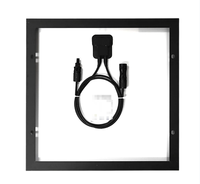 Panneau solaire monocristallin fixe 30W 400x400x25mm, boîtier de jonction étanche IP68, module solaire hors réseau 12V, cadre noir élégant