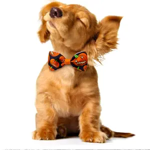 Cuello de Mascota de Halloween, lazos, Collar ajustable, Collar de perro, pajarita, lazo, corbata de gato
