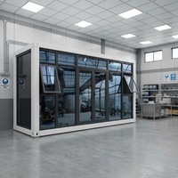 Maison conteneur préfabriquée en acier, villa créative intégrée en extérieur