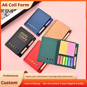 Custom A4/<b>A5</b>/A6 <b>Notebook</b> with Spiral Binding Leather Cover and Pen Slot Features Custom Logo Memo Pad Wholesale Diaries - Product Image 3