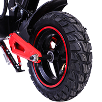Patinete Eléctrico Plegable de 1600W, Batería de Litio de 18Ah, Neumático Todoterreno de 11 Pulgadas, Resistente al Agua, Carga de 120 kg, Doble Suspensión, 50 km/h, Frenado Electrónico