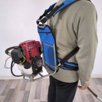 Vibrateur à béton à dos thermique haute fréquence 3 CV avec tuyau de 2,44 m, facile et rapide à utiliser