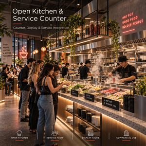 Conjunto de Mobiliario de Alta Gama para Restaurantes de Hot Pot, Sistema Integrado de Equipamiento para Proyectos de Comedores Nuevos - Product Image 5