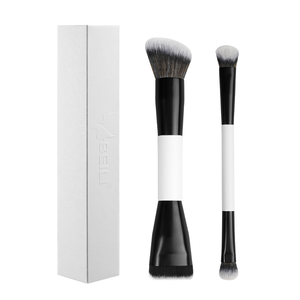 Set de Brochas de Maquillaje de Doble Punta Personalizadas, Brochas de <span class=keywords><strong>Fibra</strong></span> Doble para Base, Colorete y Polvo, Herramientas de Belleza Profesionales - Product Image 1