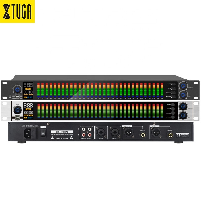 Xtuga EQ-7S 31-Band Home Stereo Graphic Equalizer with Spectrum Display Professional Audio & Video Lighting Product