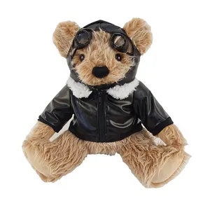 Groothandel Goede Kwaliteit 4 Kleuren 14Cm Of Custom Pluizige Teddybeer Knuffel Met Kleding Knuffel Knuffel Voor Kinderen