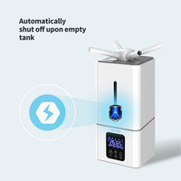 Purificador de Aire Industrial y Comercial con Atomización Ultrasónica, Humidificador con Gran Capacidad de Agua de 15L, 4 Boquillas