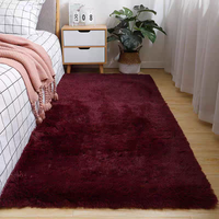 Tapis moderne d'intérieur à poils longs, doux et moelleux, tissé, écologique, antidérapant pour la maison, la chambre, le salon, l'exercice