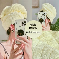 Serviette turban en microfibre personnalisée super absorbante pour séchage rapide des cheveux, douce, pour femmes