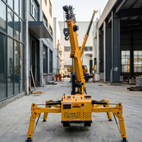 Grue araignée télécommandée en promotion, capacité de levage de 1,5t à 12t, gamme complète, certifiée CE, mini-grue sur chenilles pliable