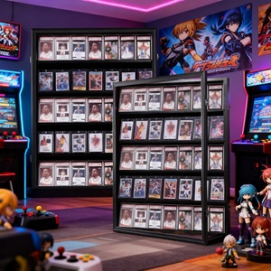 High-End Sports Card <strong>Display</strong> Box Black Lockable Football Basketball Baseball Hockey Celebrities Card <strong>Display</strong> Photo <strong>Frame</strong> <strong>Case</strong> - Product Image 6