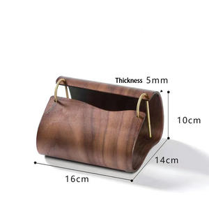 Boîte <span class=keywords><strong>à</strong></span> mouchoirs <span class=keywords><strong>en</strong></span> grain de <span class=keywords><strong>bois</strong></span> massif Design simple et moderne Boîte de rangement de bureau étanche <span class=keywords><strong>à</strong></span> l'humidité pour le salon - Product Image 2