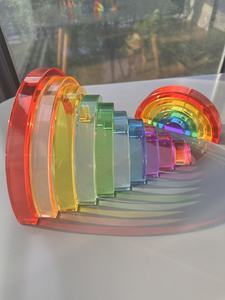 इंद्रधनुष लुक्साइट स्टैकिंग ने बच्चों के लिए 10 ऐक्रेलिक आर्क उच्च पारदर्शी धूप - Product Image 2