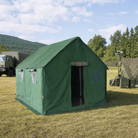Tente Safari en Toile Imperméable Grande Capacité 3m x 4m, Robuste, Résistante au Vent, pour Glamping Estival en Extérieur, Ouverture Automatique Rapide