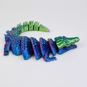 Vente en gros d'usine, crocodile imprimé en 3D écologique en PLA, grand modèle de 38 cm, crocodile articulé, jouet imprimé en 3D personnalisé - Product Image 3