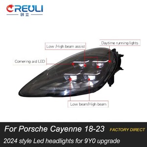 Vente directe d'usine CREULI 2018-2023 9Y0.1 9Y0 Mise à niveau vers 2024 9Y0.2 Phares à LED de style matriciel PDLS pour Porsche Cayenne 9YA - Product Image 2