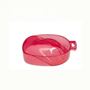 Low Price Plastic Red Color Nail Polish Remover Soaking Bowl Manicure finger Colorful Spa Nail care tool bowl