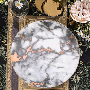 FENN Décoration <span class=keywords><strong>de</strong></span> mariage <span class=keywords><strong>de</strong></span> haute qualité Assiette à dîner en <span class=keywords><strong>marbre</strong></span> en céramique personnalisée avec bord doré Ensemble <span class=keywords><strong>de</strong></span> vaisselle <span class=keywords><strong>de</strong></span> luxe pour la maison et la <span class=keywords><strong>cuisine</strong></span> - Product Image 6
