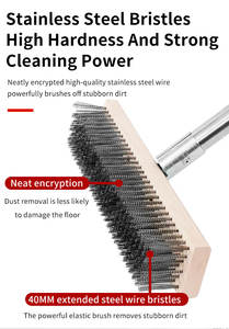 <span class=keywords><strong>Brosse</strong></span> à fil d'acier inoxydable pour le nettoyage des sols de jardin, balai extérieur pour surfaces en béton, bois, pierre - Product Image 5