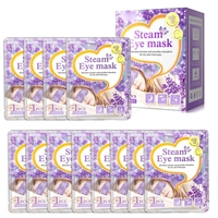 Masque pour les yeux de sommeil à la lavande jetable 12 pièces coussinet chauffant hydratant auto-chauffant pour les yeux pour un usage quotidien cadeaux d'affaires promotionnels