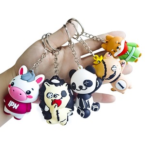 <b>Cartoon</b> Rubber Key Logo Design Luxury 3d Soft Cute Anime Fruit Pvc Maker Custom Keychain Promotion Gift 3D Keychain - Product Image 3