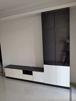 Meuble TV mural moderne en bois, unité de rangement pour salon, console multimédia, ensemble de centre de divertissement brillant