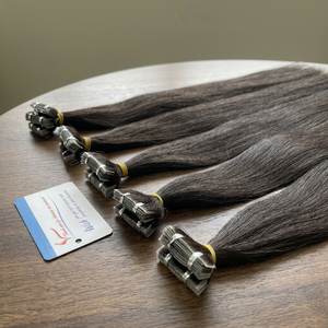Paquete de Cinta Adhesiva Negra para Extensiones de Cabello Liso, 100 Gramos, Color Natural, Cabello Remy Vietnamita, Doble Trama, en Stock, Listo para Enviar - Product Image 6