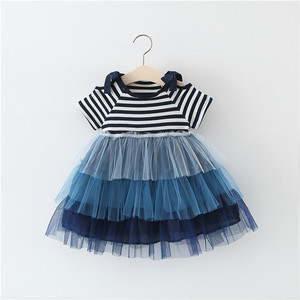 Vestido de Fiesta de Algodón de Manga Corta para Niñas, Ropa de Baile con Tutú, Vestido para Bebés, Compras en Línea para Niñas - Product Image 1