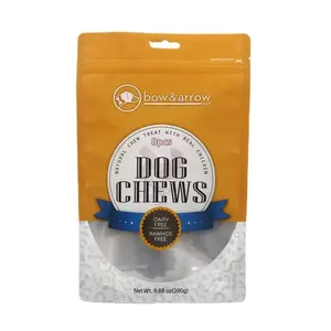customized printing logo stand up ziplock dog chews pet cat treat food grade plastic packaging bags