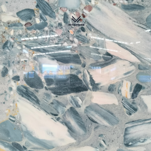 Dalle de quartzite bleue polie du Brésil polie pour la décoration de fond Marbre bleu du Brésil - Product Image 1