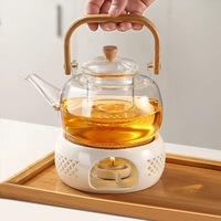 Théière de grande capacité en verre borosilicate pour la préparation du thé, nouveau modèle chinois, boîte marron, théière Yixing européenne, théière argentée, 50 pièces
