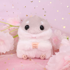 Giocattolo di Peluche Personalizzato OEM a Forma di Criceto Kawaii, Orso Riccio con Cotone PP e Tecnica Ricamata per Borse o Decorazioni per la Casa - Product Image 5
