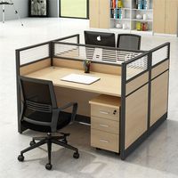 Cabines de bureau extensibles durables au design moderne, postes de travail simples avec cloisons, mobilier pour bureaux ou maisons