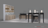 Comptoirs de présentation de bijoux modernes avec éclairage LED pour les magasins de détail afin d'exhiber élégamment des bijoux raffinés