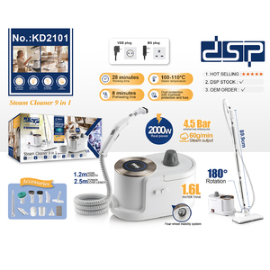 <span class=keywords><strong>Nettoyeur</strong></span> <span class=keywords><strong>vapeur</strong></span> DSP 2000W 9 en 1, haute pression 4,5 bars avec tête de serpillière rotative à 180° pour sols, cuisine et fenêtres à la maison - Product Image 5