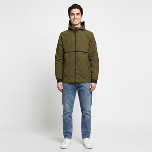 Custom Logo Street Wear Over Sized <b>Lightweight</b> Nylon Windbreaker <b>Jacket</b> Color Block Zip Up Hoodie <b>Rain</b> <b>Jacket</b> Printed Pattern - Product Image 1