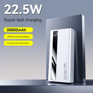 New Arrival 30000mAh công suất lớn Trọng lượng nhẹ ngân hàng điện 22.5 Wát siêu nhanh sạc tùy chỉnh Logo <span class=keywords><strong>Led</strong></span> hiển thị Li-polymer pin - Product Image 2