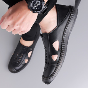 Sandalias Casuales de Verano para Hombre, Transpirables, con Punta Abierta, Parte Superior de PU y Suela de Goma - Product Image 4