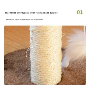 E1 Graad Moderne Stijl Ecologisch Kattenkrabpaal Kleine Kattenboom met Springplatform Speeltje van <span class=keywords><strong>Sisal</strong></span> Groothandel - Product Image 3