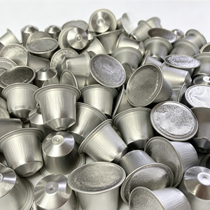 Tazas de aluminio plateadas para té verde con tapas sellables y diseño uniforme - Product Image 5
