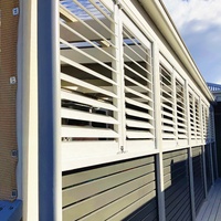 Persianas personalizadas de aluminio, ventanas de persiana fija, persianas de huracán verticales de aluminio para ventanas de persiana abatible deslizante