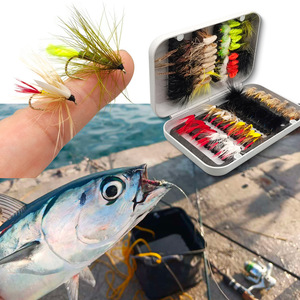 Set di esche da <span class=keywords><strong>pesca</strong></span> a mosca da 64 pezzi all'ingrosso amo da <span class=keywords><strong>pesca</strong></span> a mosca in scatola - Product Image 4