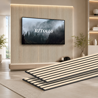 Panneaux muraux acoustiques modernes en bois MDF naturel Akupanels, panneaux décoratifs d'isolation phonique, design graphique, marque FC pour hôtel
