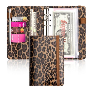 A6 Wallet <strong>Binder</strong> Leather Notebook Planner Cover <strong>Cash</strong> <strong>Stuffing</strong> Folder Envelope System Money Saving <strong>Binder</strong> for Budgeting - Product Image 1