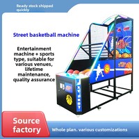 Vente en gros usine économique : Machine de jeu d'arcade de tir au basket-ball à monnayeur pour intérieur, modèle Street Hoops électrique en métal, version anglaise