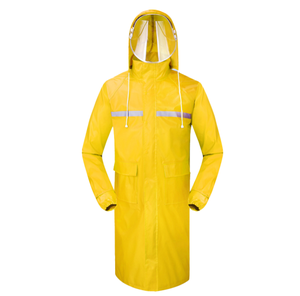 DFC30 Customized Reusable Rain Wear Reflective Outdoor Hiking Working <b>Long</b> <b>Raincoat</b> With Brim - Product Image 2